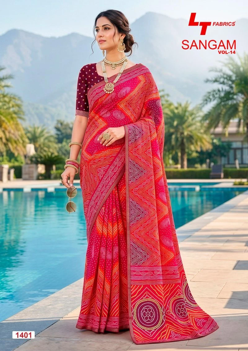 Lt Sangam Vol 14 Micro Printed Saree Collection