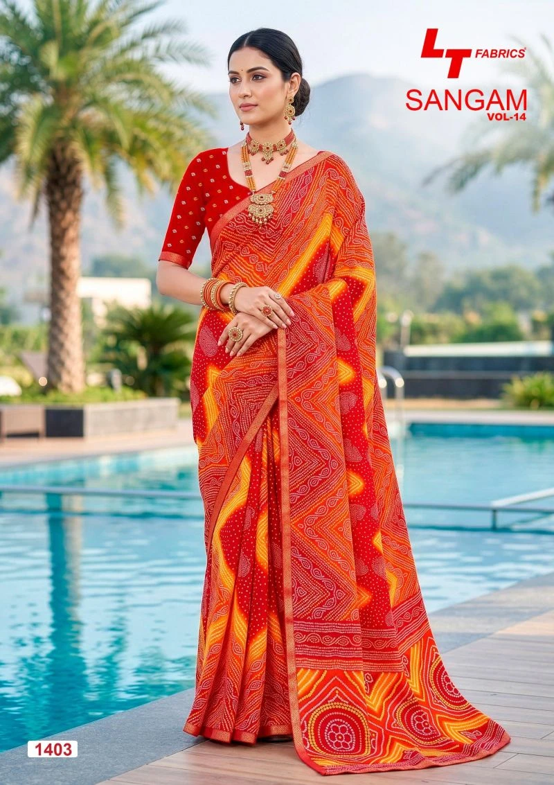 Lt Sangam Vol 14 Micro Printed Saree Collection