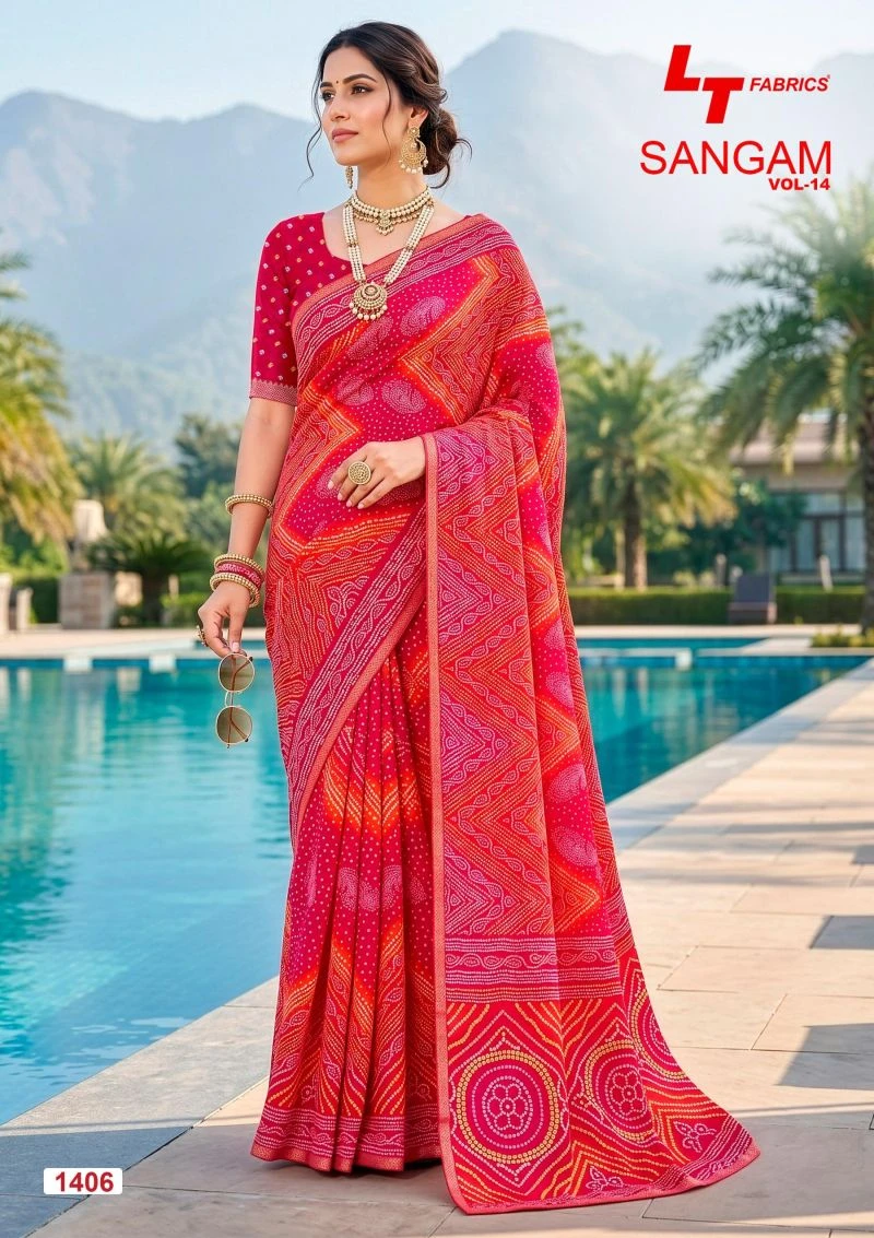 Lt Sangam Vol 14 Micro Printed Saree Collection