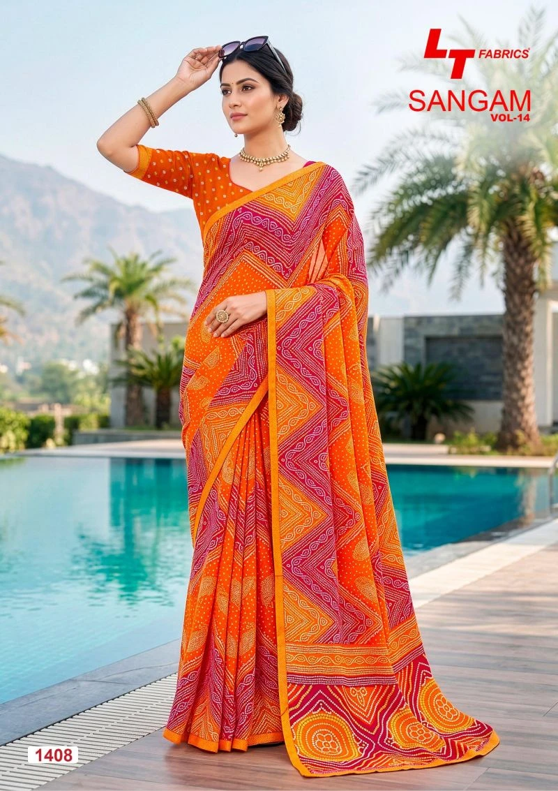 Lt Sangam Vol 14 Micro Printed Saree Collection