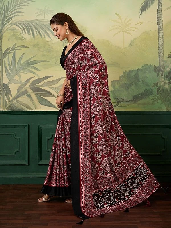 Maahi 229 Chinon Silk Digital Printed Party Wear Saree Collection