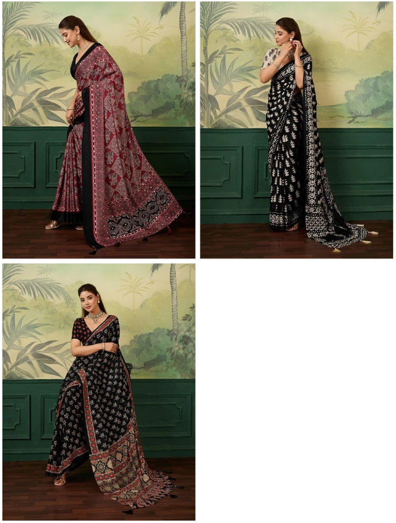 Maahi 229 Chinon Silk Digital Printed Party Wear Saree Collection