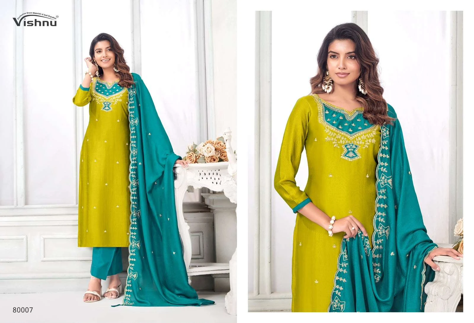 Mahika Vichitra Silk Dress Material