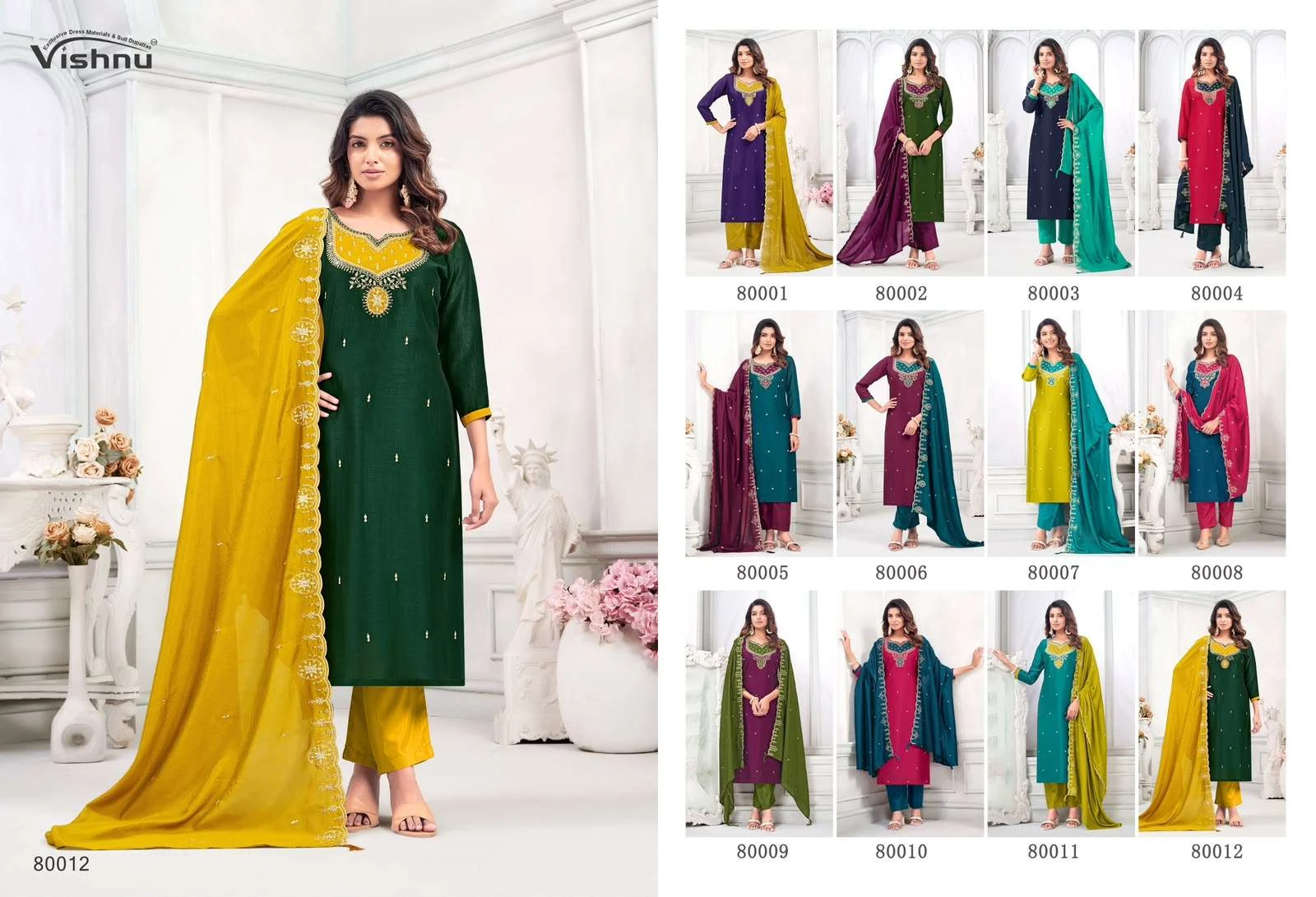Mahika Vichitra Silk Dress Material