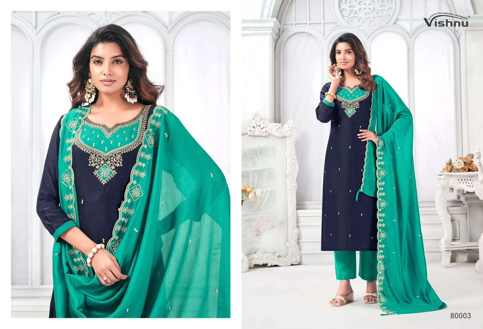 Mahika Vichitra Silk Dress Material