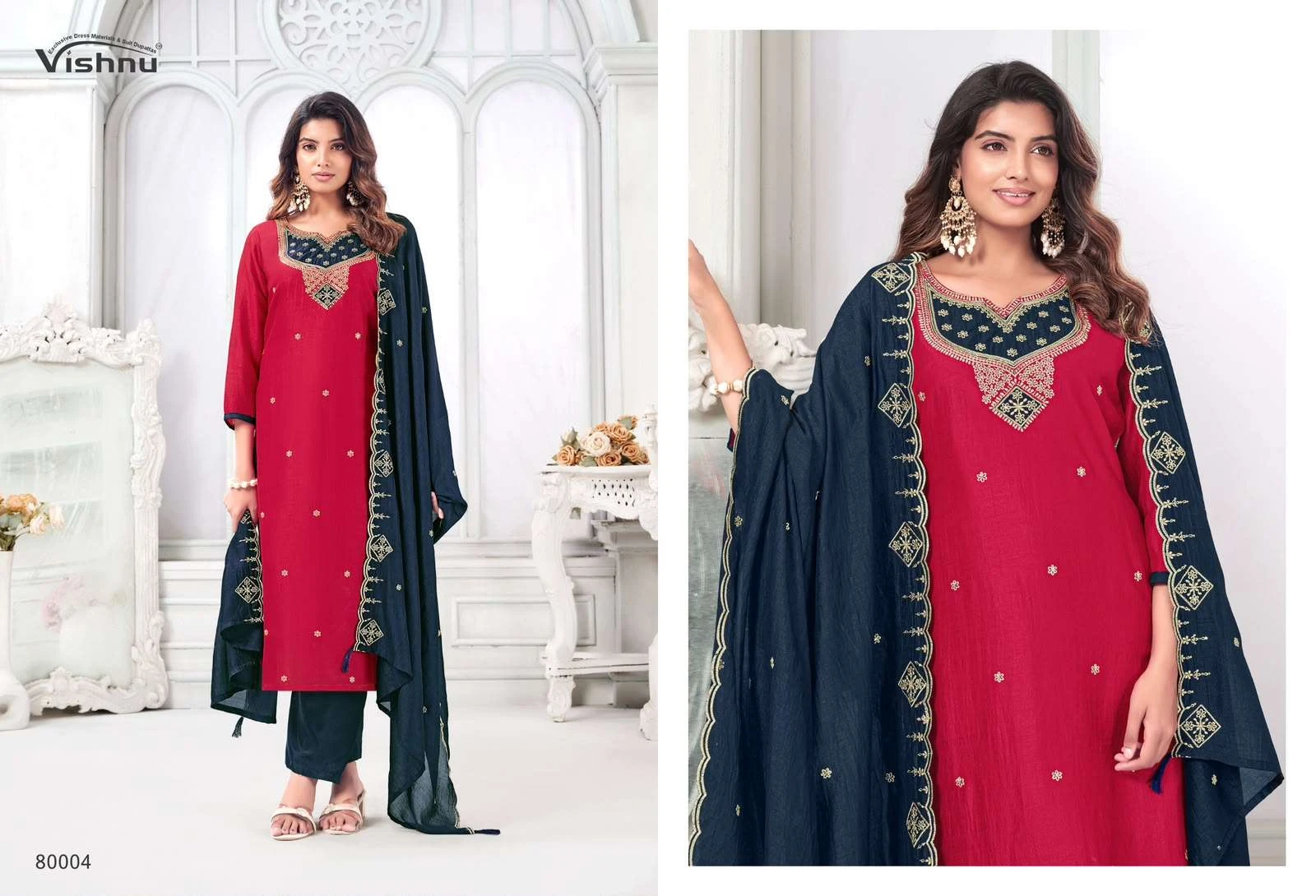 Mahika Vichitra Silk Dress Material