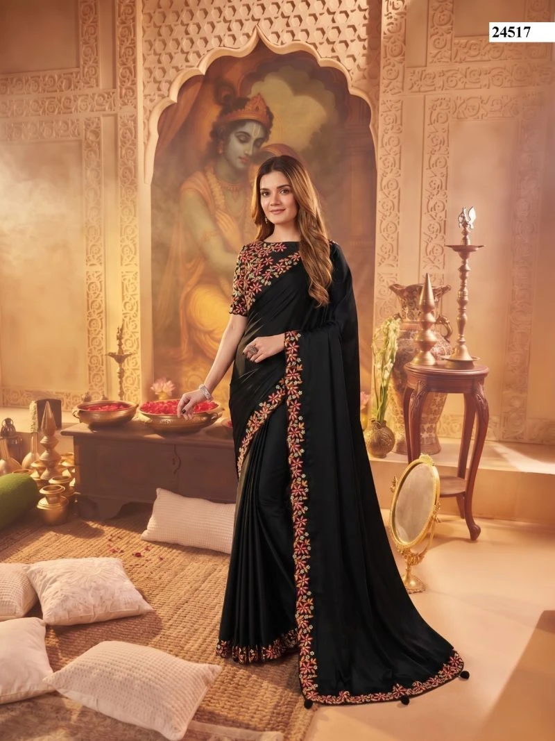 Mahotsav Mohmanthan 24500 Stardust Crepe Silk Saree Collection