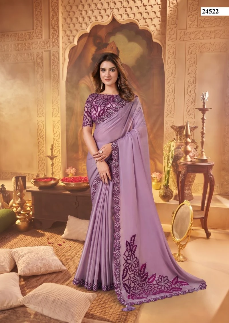 Mahotsav Mohmanthan 24500 Stardust Crepe Silk Saree Collection