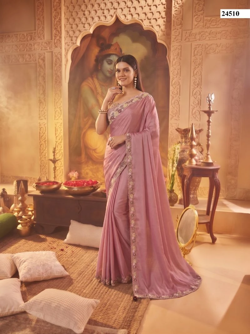 Mahotsav Mohmanthan 24500 Stardust Crepe Silk Saree Collection