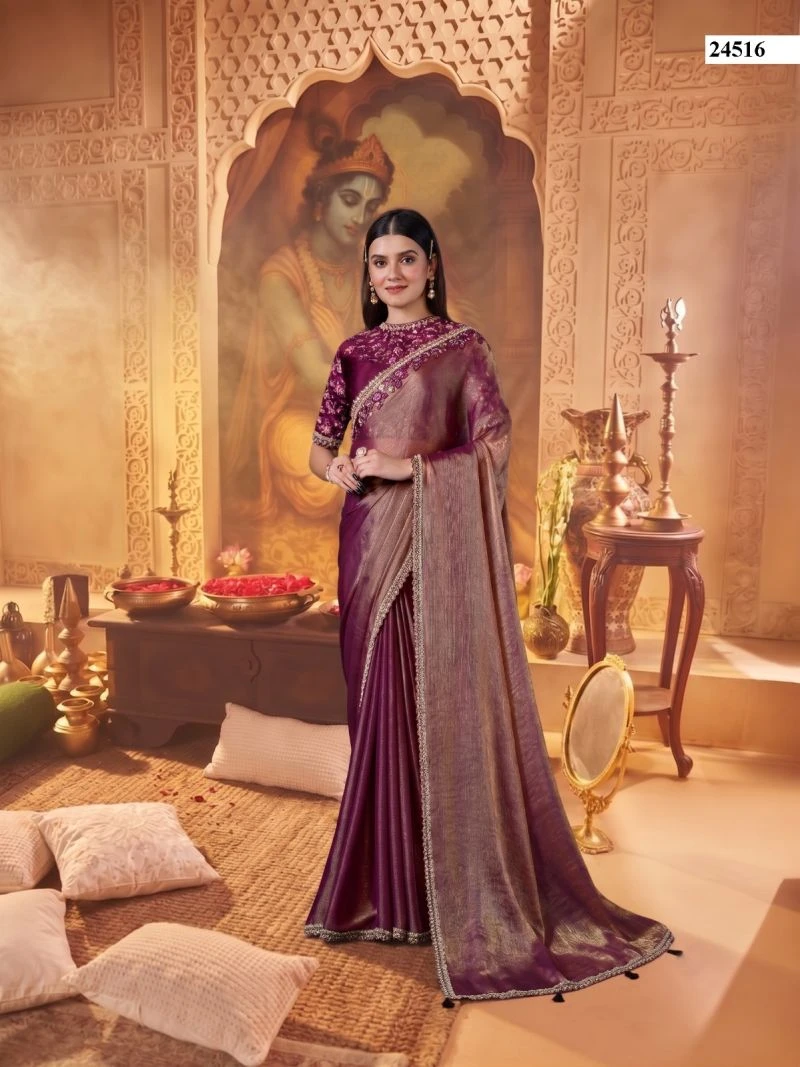 Mahotsav Mohmanthan 24500 Stardust Crepe Silk Saree Collection