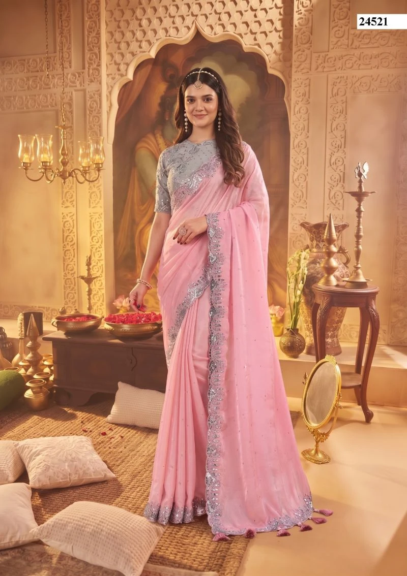 Mahotsav Mohmanthan 24500 Stardust Crepe Silk Saree Collection