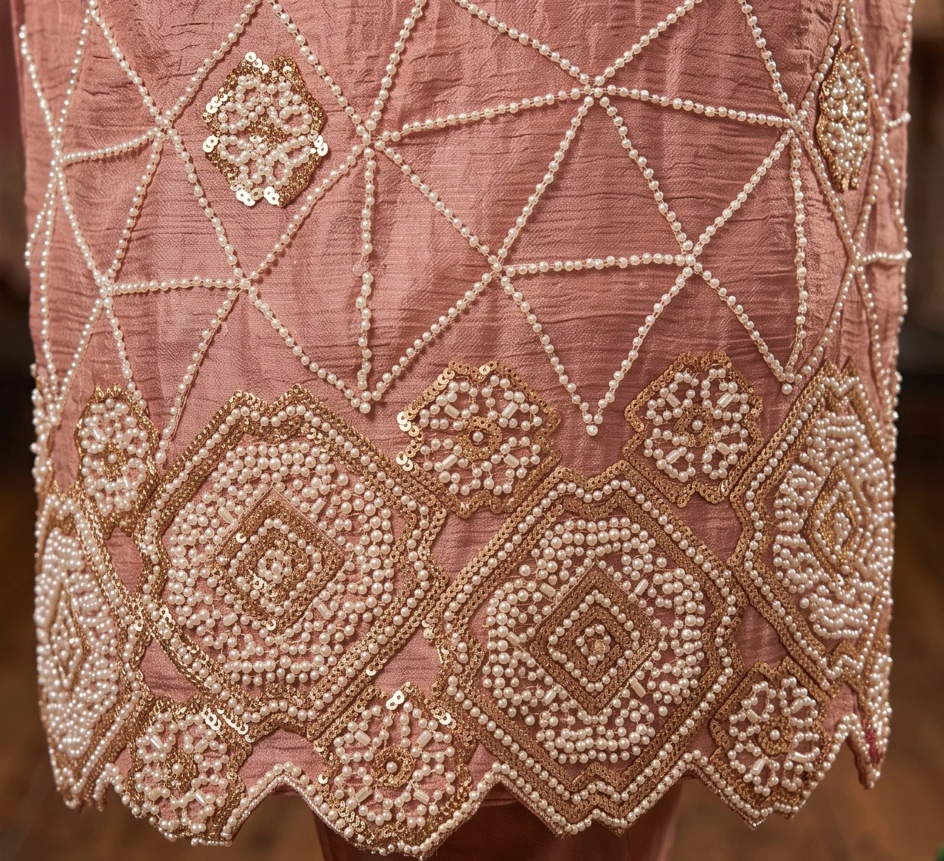 Maleeka Premium Chinon Beads Work Sharara Suit Set