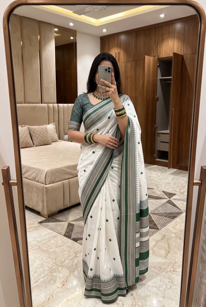 Mb 3329 Banarasi Silk Weaving Zari Motifs Saree Collection 4