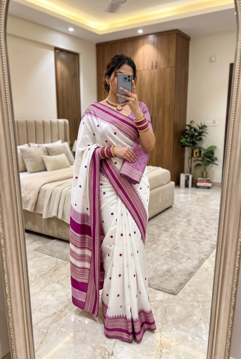 Mb 3329 Banarasi Silk Weaving Zari Motifs Saree Collection 6