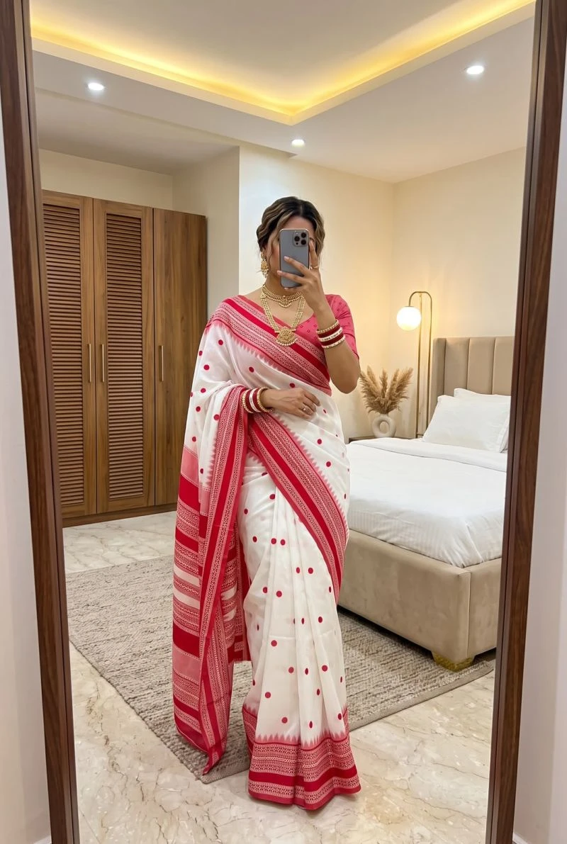 Mb 3329 Banarasi Silk Weaving Zari Motifs Saree Collection 7