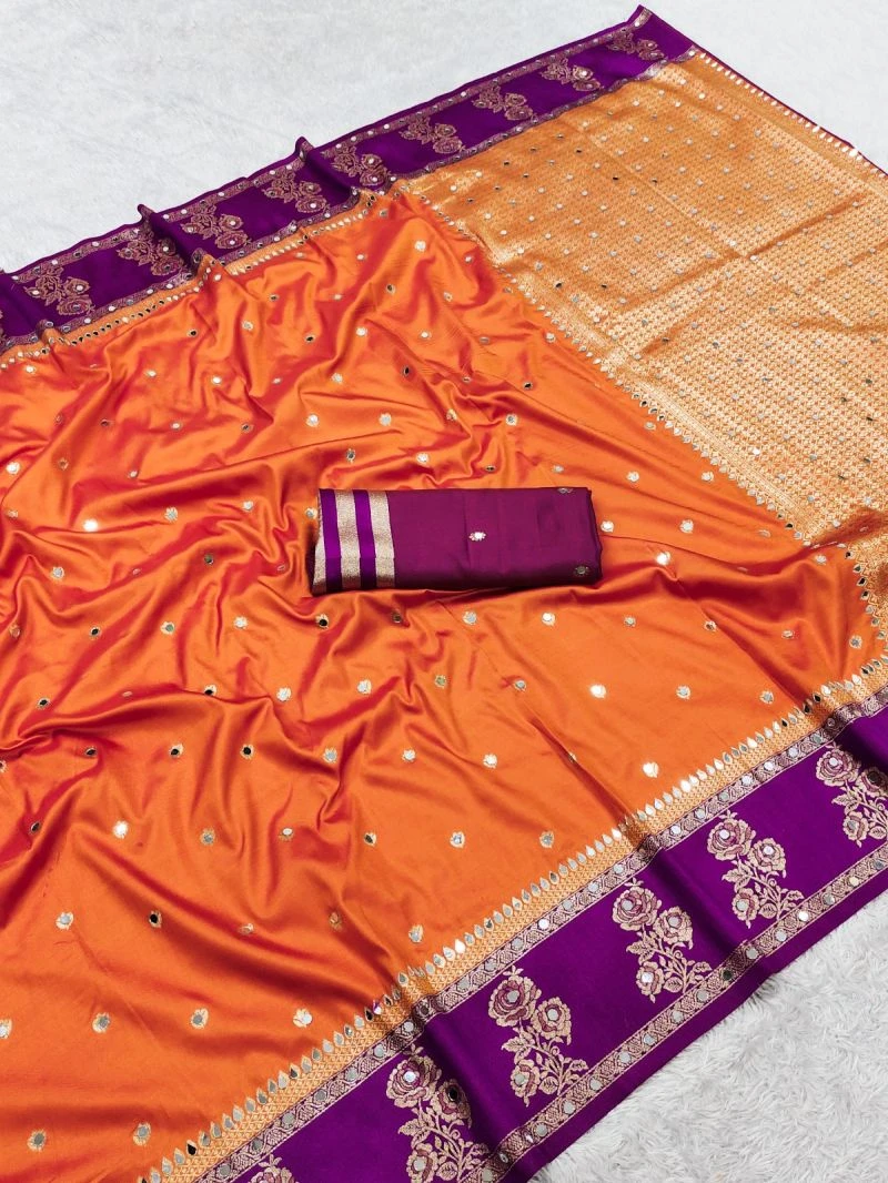 Mb 6096 Soft Banarasi Silk Zari Weaving Saree Collection 3