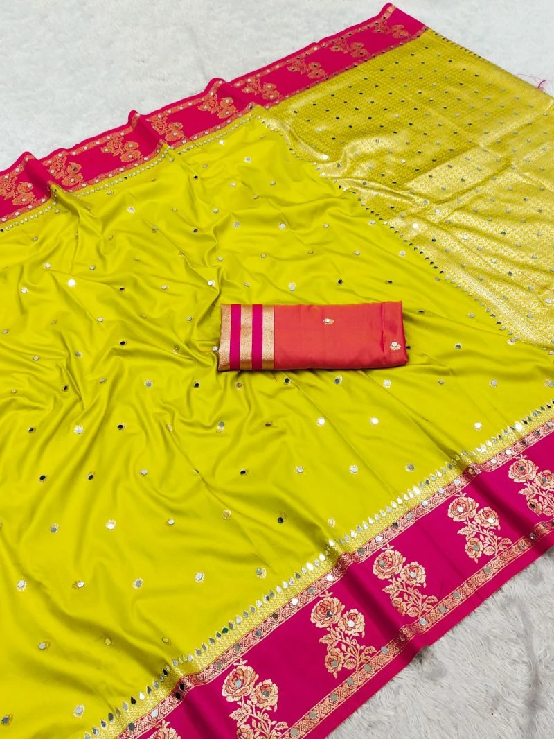 Mb 6096 Soft Banarasi Silk Zari Weaving Saree Collection 9