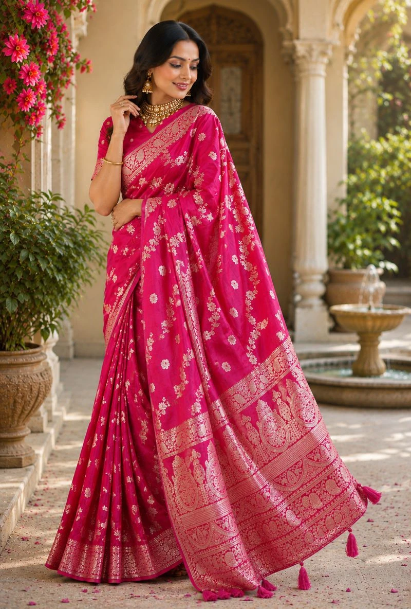 Meera 344 Pure Silk Zari Weaving Party Wear Designer Saree