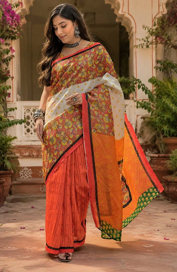 Meera 347 Linen Digital Printed Casual Wear Saree Collection