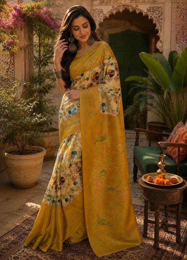 Meera 347 Linen Digital Printed Casual Wear Saree Collection