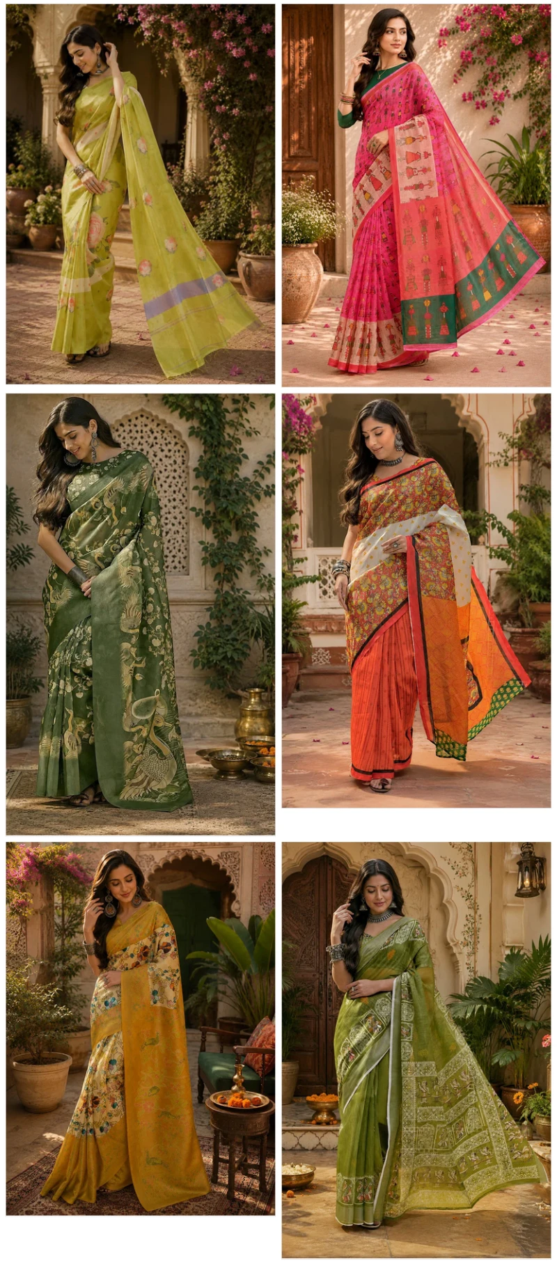 Meera 347 Linen Digital Printed Casual Wear Saree Collection