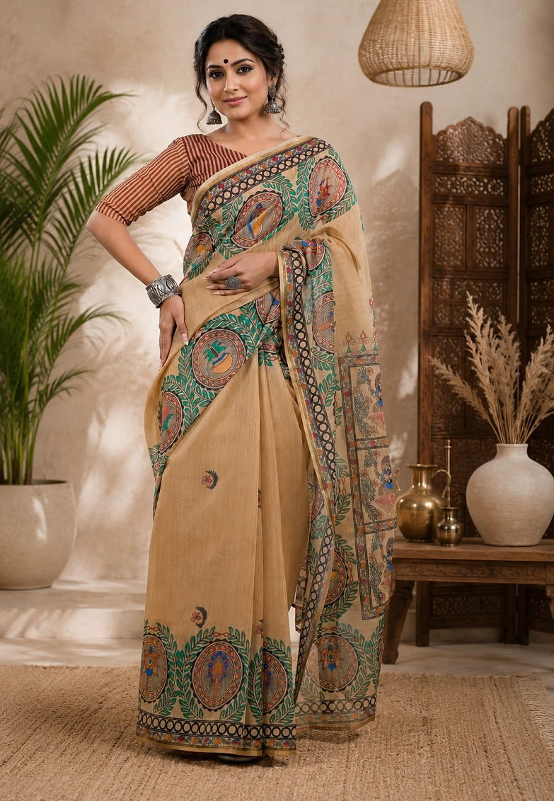 Meera 350 Linen Digital Printed Party Wear Saree Collection