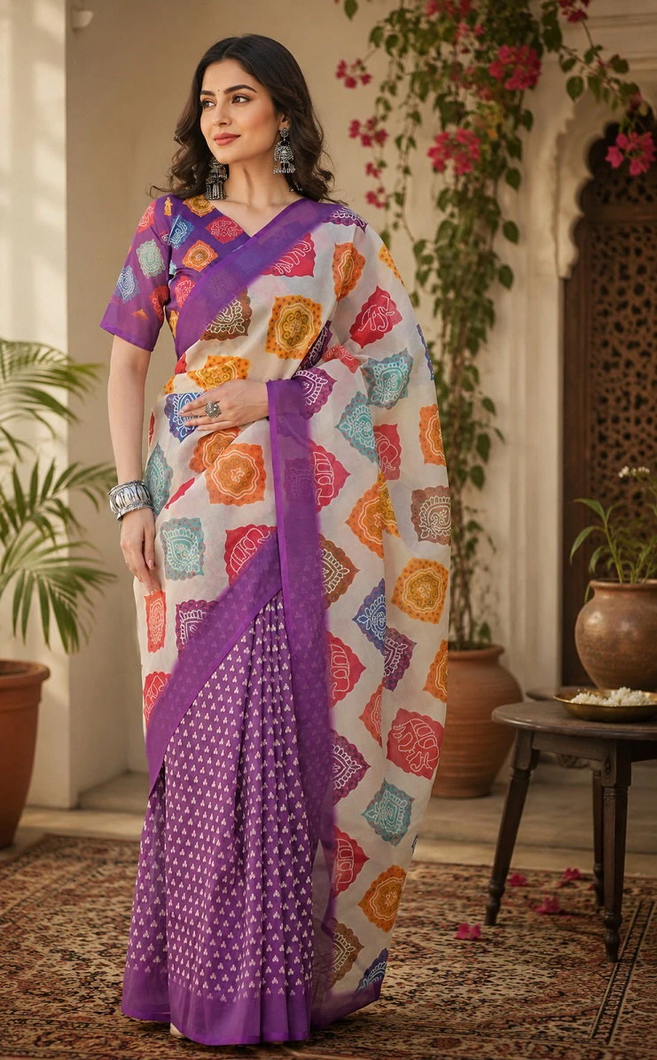 Meera 350 Linen Digital Printed Party Wear Saree Collection
