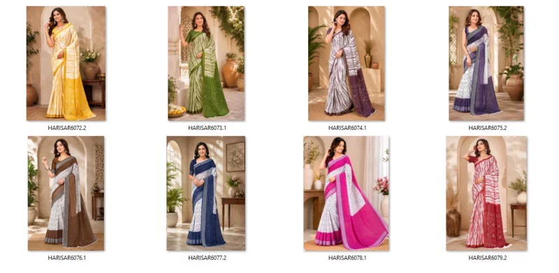 Meera 351 Linen Digital Printed Casual Wear Saree Collection