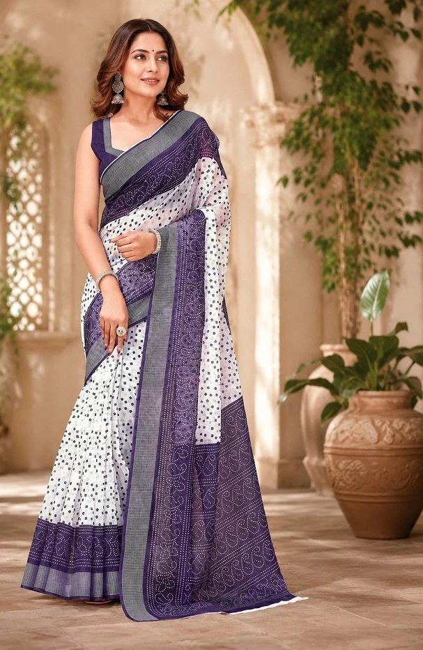 Meera 351 Linen Digital Printed Casual Wear Saree Collection