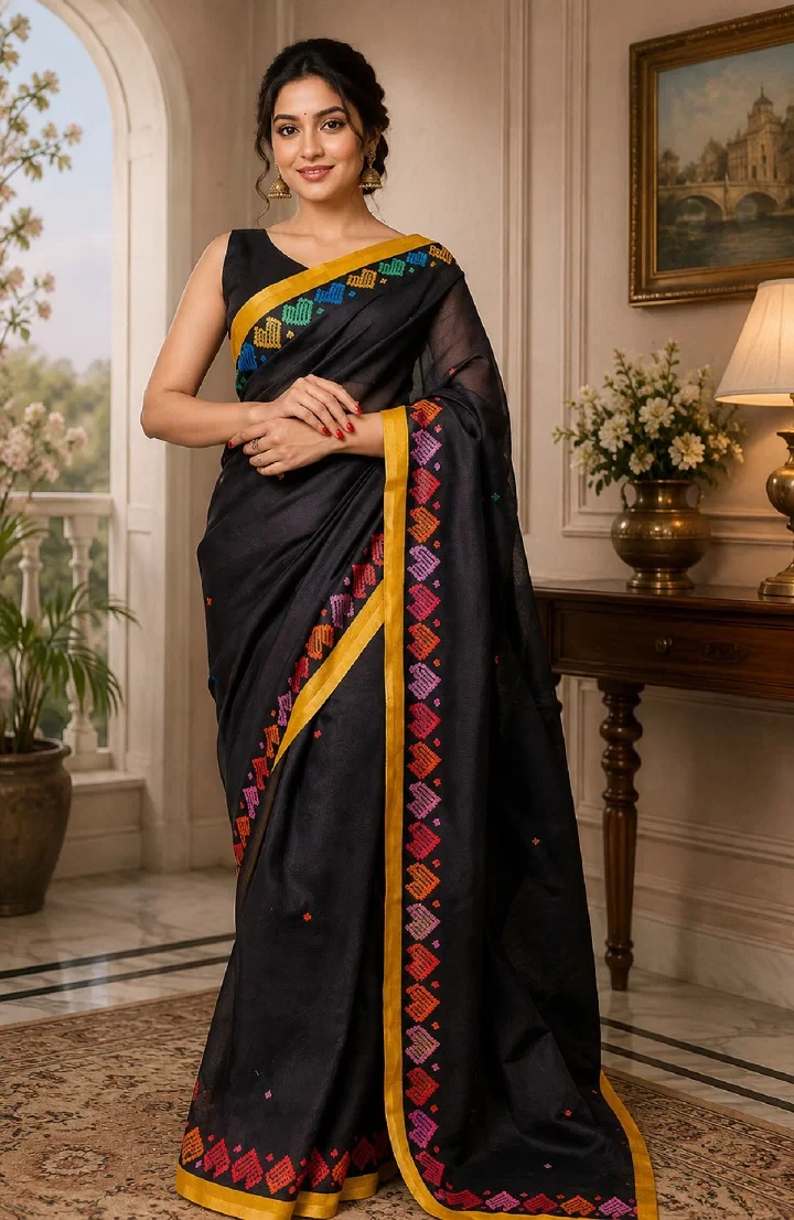 Meera 356 Chanderi Cotton Digital Printed Ready to Wear Saree