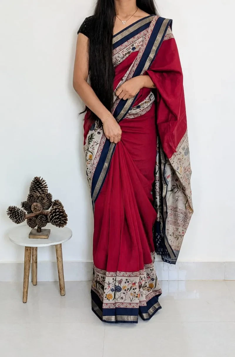 Meraki Vol 10 Mul Cotton Zari Border Saree Collection 4