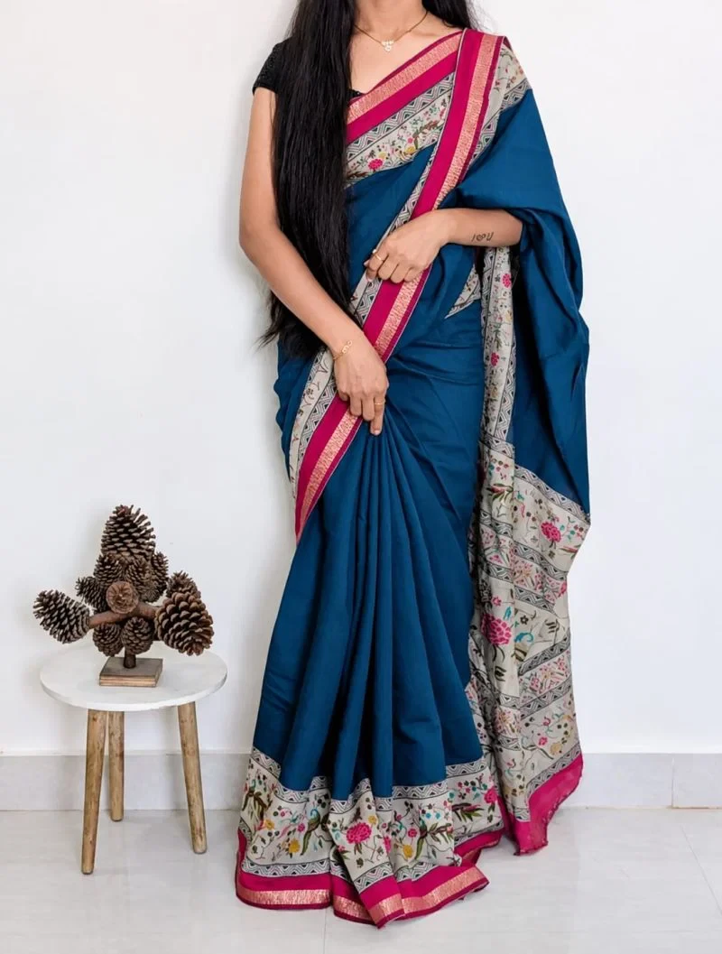 Meraki Vol 10 Mul Cotton Zari Border Saree Collection 6