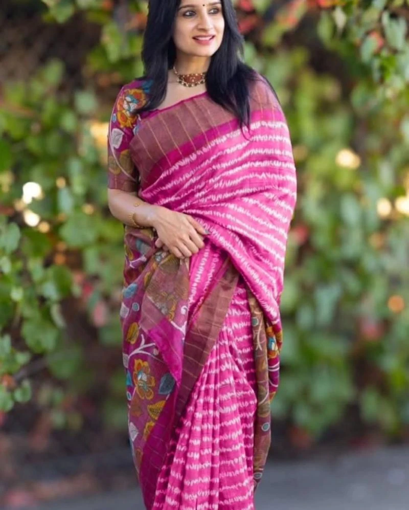 Meraki Vol 11 Soft Tusser Silk Kalamkari Printed Saree Collection 3