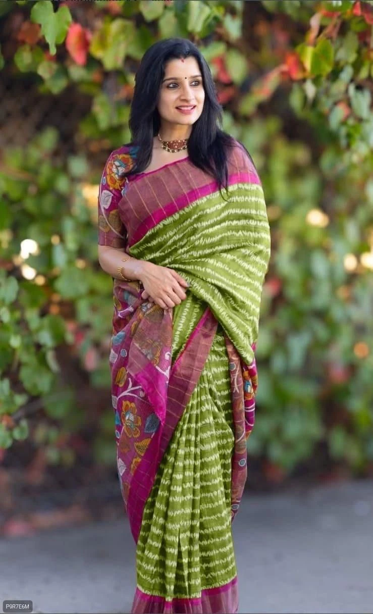Meraki Vol 11 Soft Tusser Silk Kalamkari Printed Saree Collection 4