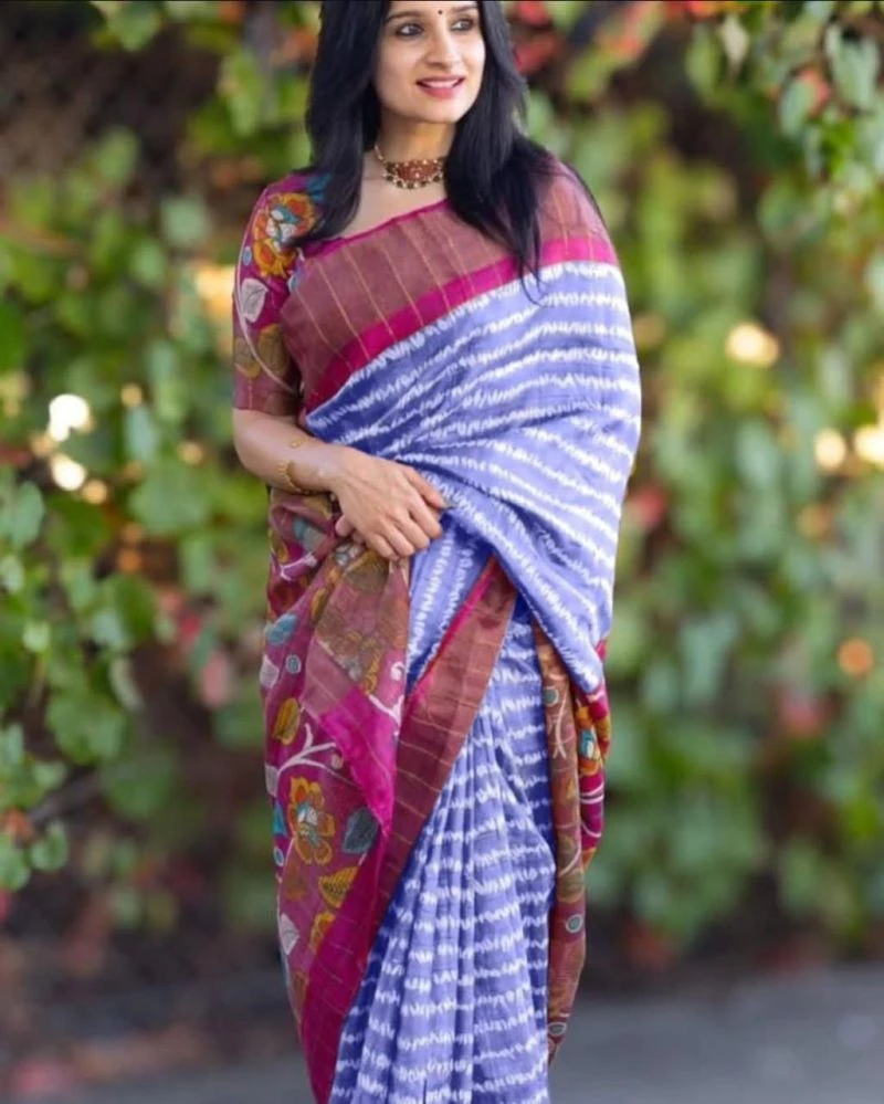 Meraki Vol 11 Soft Tusser Silk Kalamkari Printed Saree Collection 8