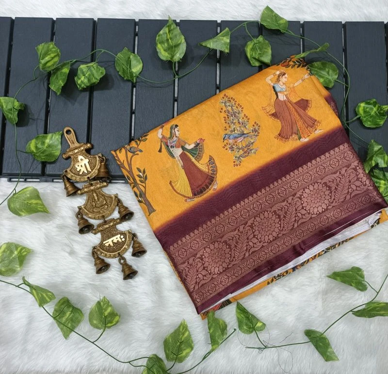 Meraki Vol 13 Dola Silk Kalamkari Printed Saree Collection