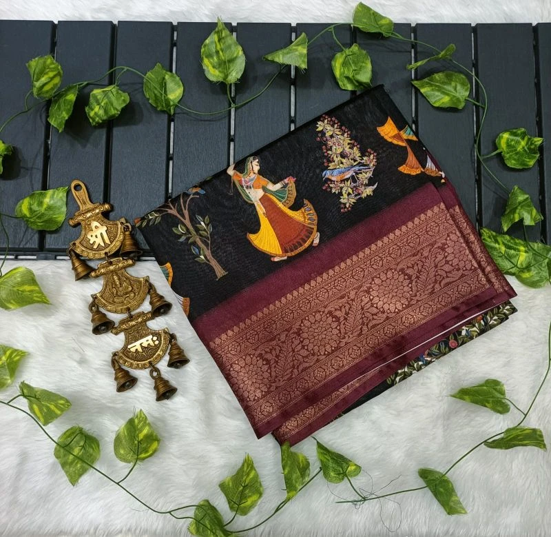 Meraki Vol 13 Dola Silk Kalamkari Printed Saree Collection 11