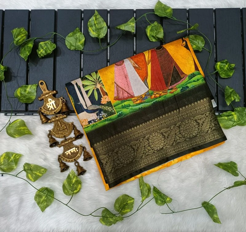 Meraki Vol 13 Dola Silk Kalamkari Printed Saree Collection 4