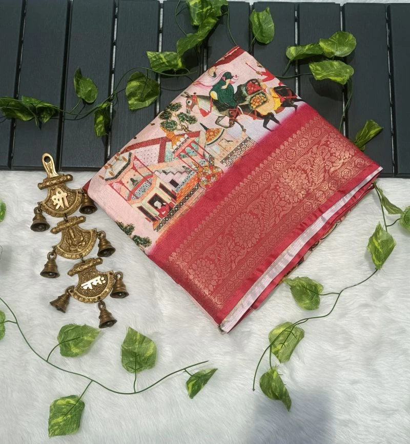 Meraki Vol 13 Dola Silk Kalamkari Printed Saree Collection 5
