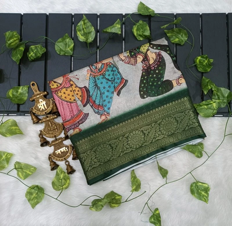 Meraki Vol 13 Dola Silk Kalamkari Printed Saree Collection 8