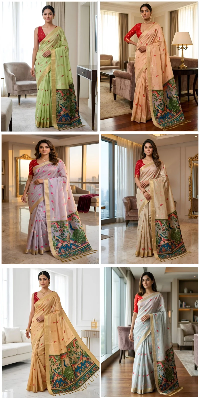 Mv Vis 2 Cream Cotton Jacquard Worked Saree Collection