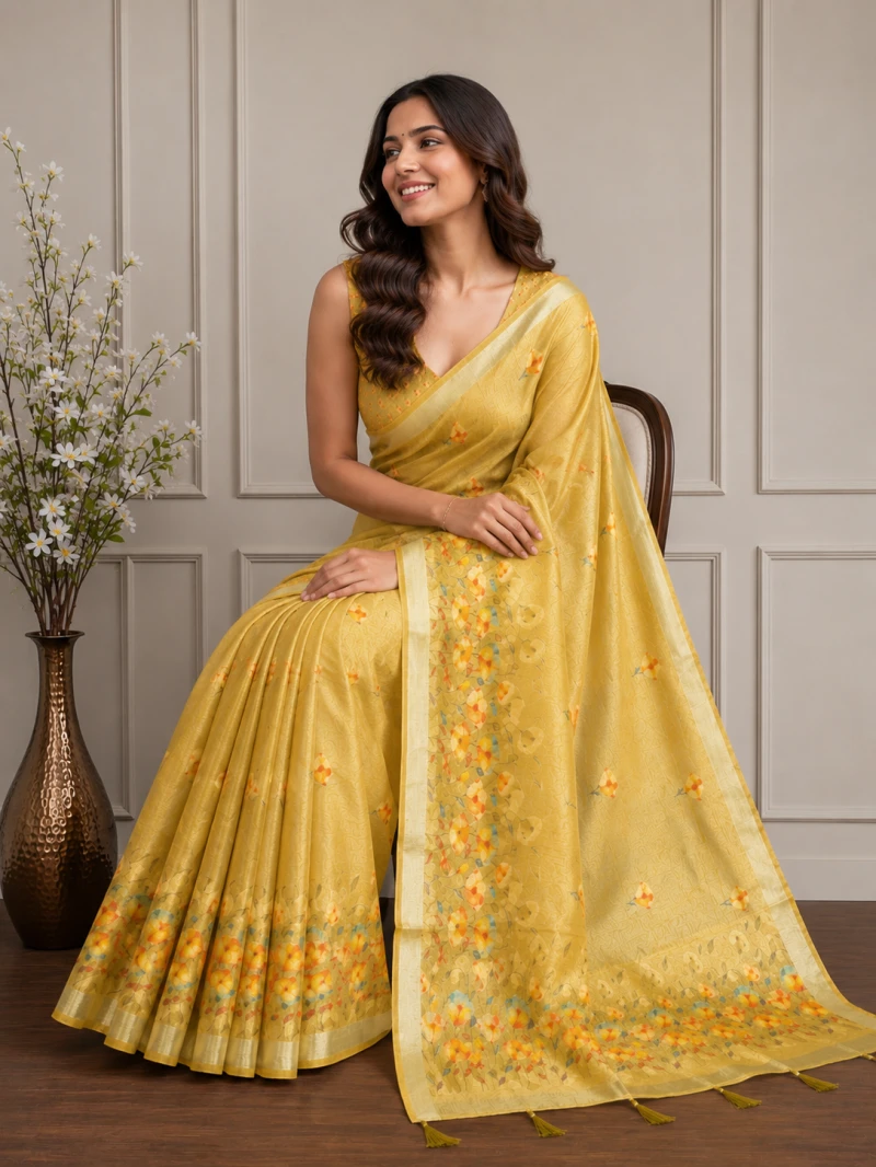 Mv Vis 25 Cotton Simar Floral Printed Elegant Saree Collection 9