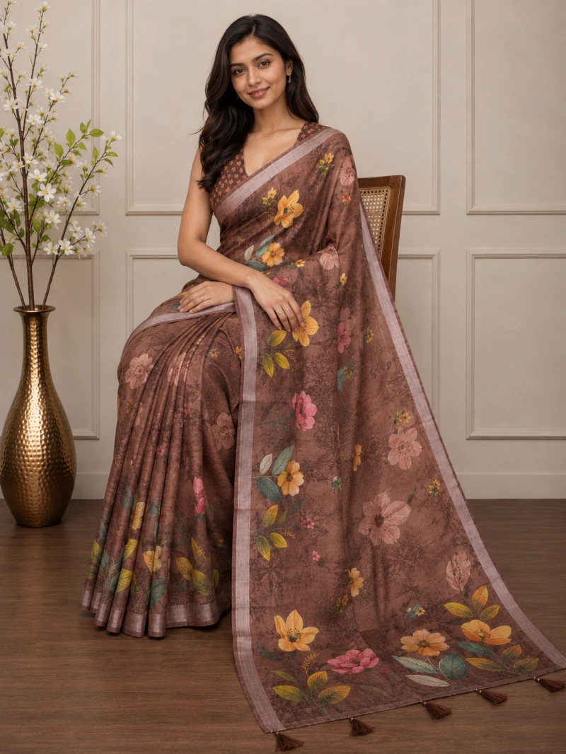 Mv Vis 26 Cotton Simar Floral Printed Saree Collection 2