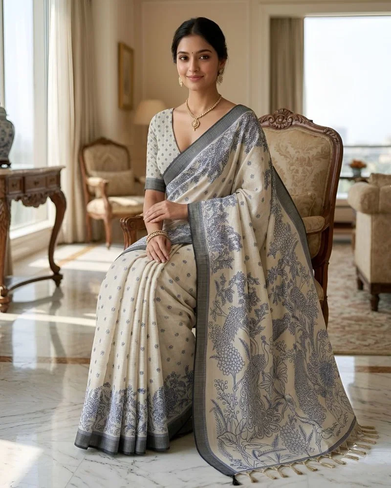 Mv Vis 3 Cotton Silk Floral Printed Saree Collection
