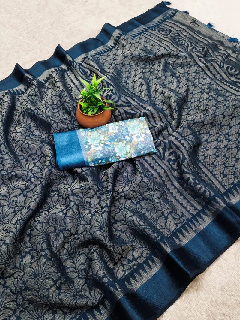 Niharika Designer Cotton Silk Satin Zari Border Saree Collection 2