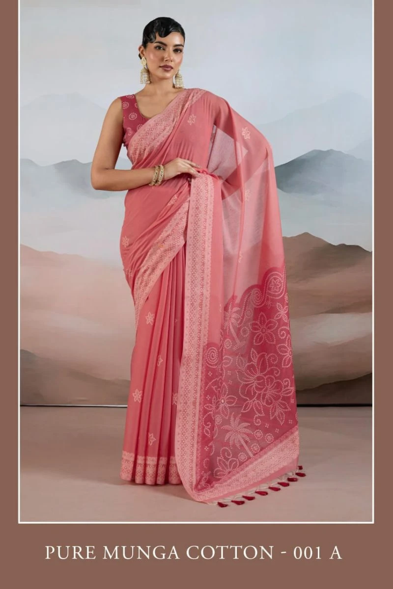 Pure Munga Cotton 001 a to F Cotton Handloom Saree Collection