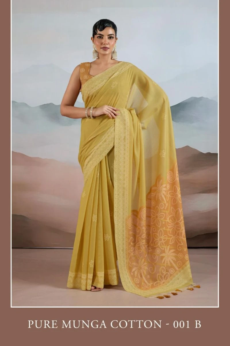 Pure Munga Cotton 001 a to F Cotton Handloom Saree Collection