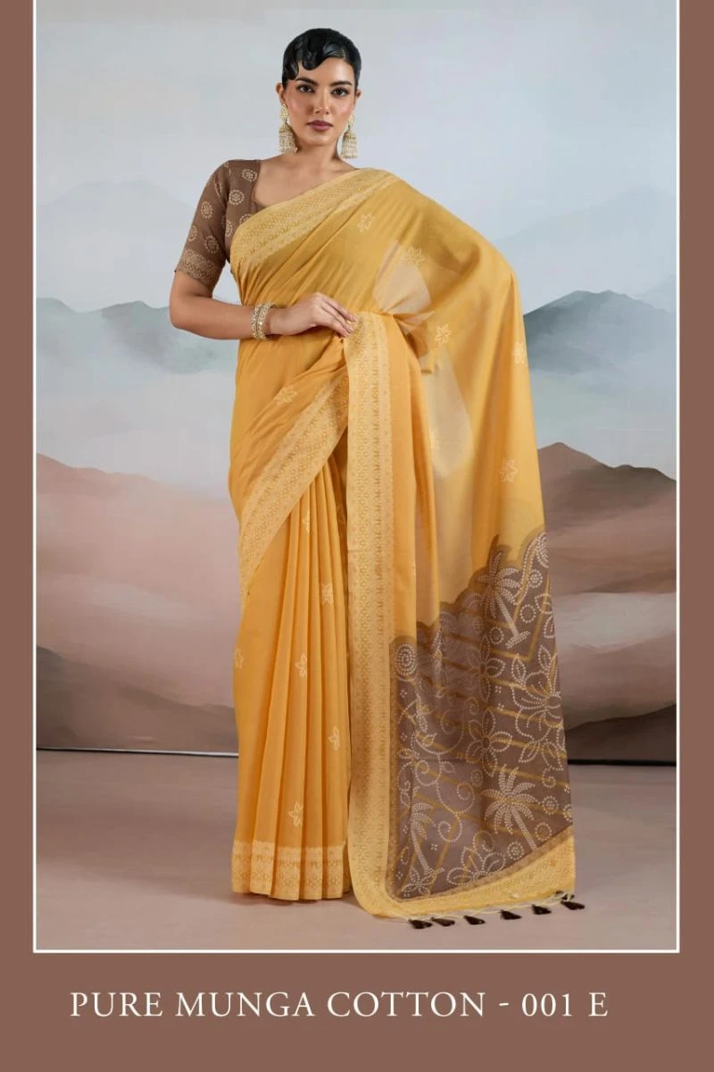 Pure Munga Cotton 001 a to F Cotton Handloom Saree Collection