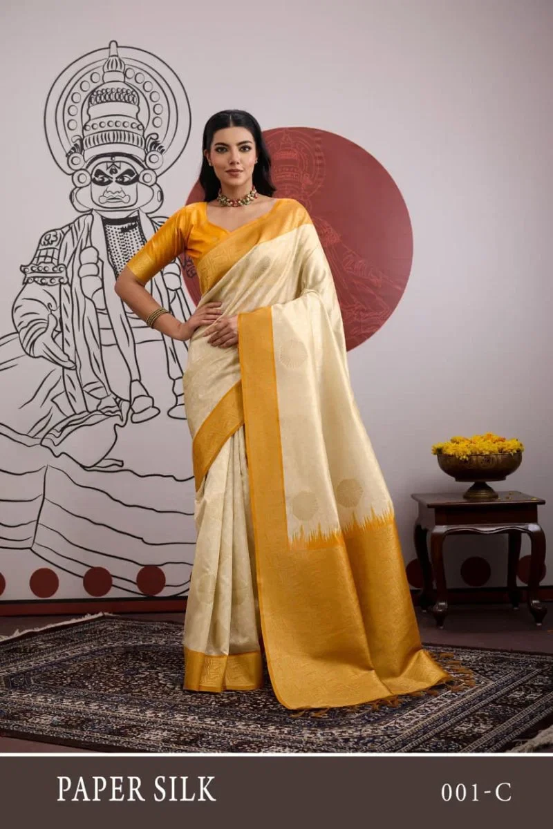 Rajtex Paper Silk Vol 1 Paper Silk Handloom Weaving Saree Collection