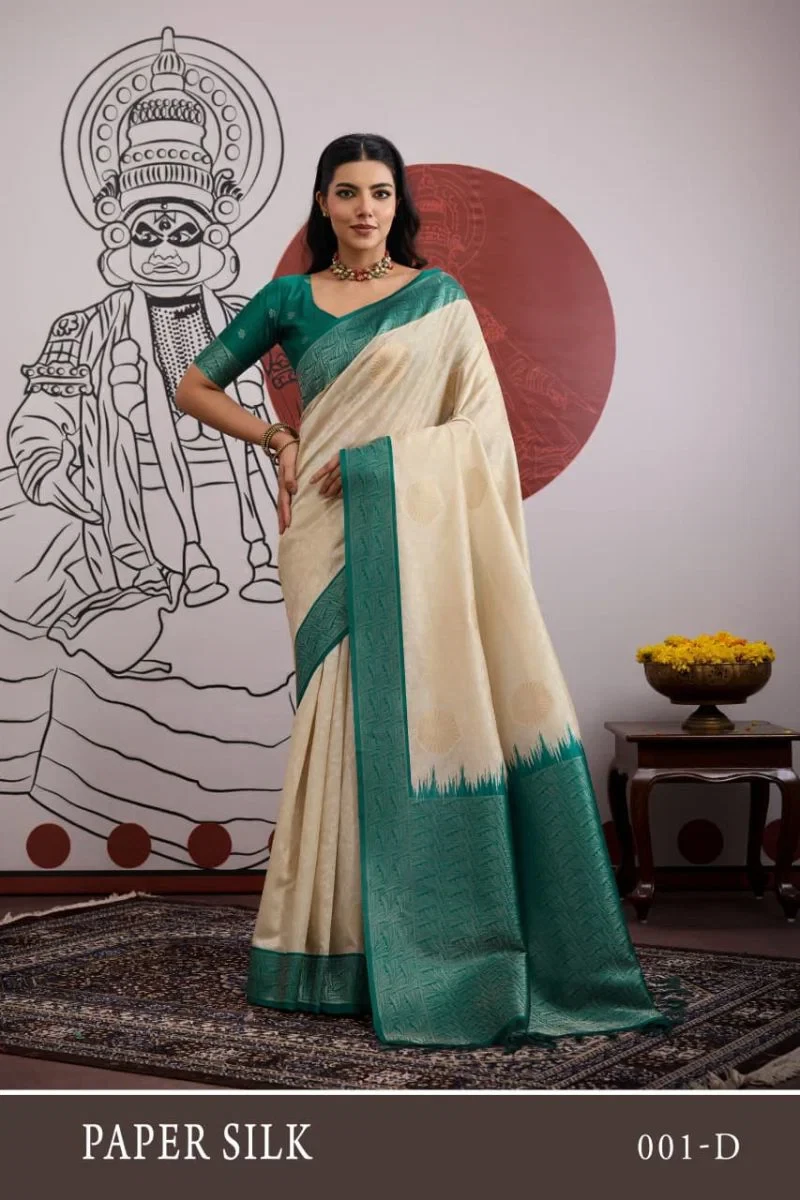 Rajtex Paper Silk Vol 1 Paper Silk Handloom Weaving Saree Collection
